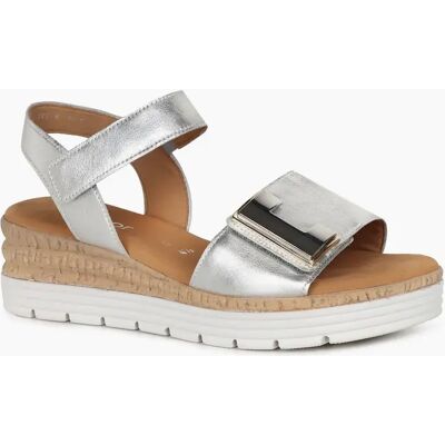 Gabor Women's Shout Womens Wedge Heel Sandals - Silver - Size: 6.5 Gabor Women's Shout Womens Wedge Heel Sandals - Silver - Size: 6.5