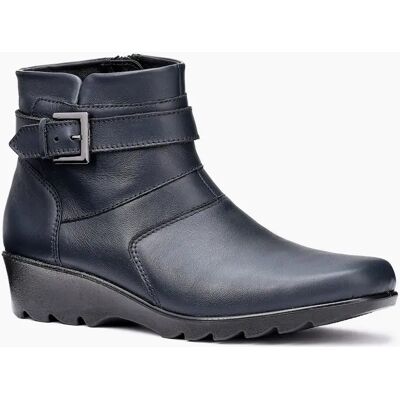 Hotter Women's Foxton Womens Low Wedge Boots - Navy - Size: 5.5 Hotter Women's Foxton Womens Low Wedge Boots - Navy - Size: 5.5