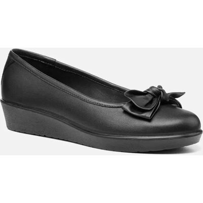 Hotter Women's Jade Womens Low Wedge Pumps - Black - Size: 6 Hotter Women's Jade Womens Low Wedge Pumps - Black - Size: 6