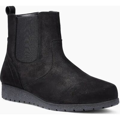 Hotter Women's Exeter Womens Low Wedge Boots - Black - Size: 4 Hotter Women's Exeter Womens Low Wedge Boots - Black - Size: 4