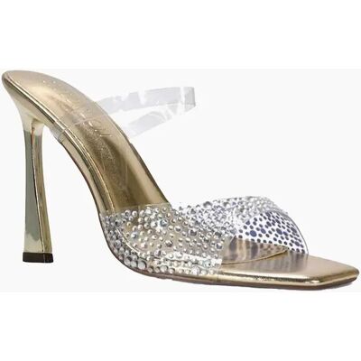 Women's XY London Womens/Ladies Lois Rhinestone Perspex High Heel Sandals - Gold - Size: 6 Women's XY London Womens/Ladies Lois Rhinestone Perspex High Heel Sandals - Gold - Size: 6