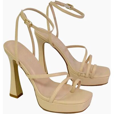 Women's XY London Womens/Ladies Tessie Platform High Heel Sandals - Pink - Size: 7 Women's XY London Womens/Ladies Tessie Platform High Heel Sandals - Pink - Size: 7
