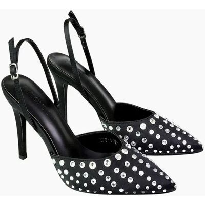 Women's XY London Womens/Ladies Shelly Pointed Bridal High Heels - Black - Size: 5 Women's XY London Womens/Ladies Shelly Pointed Bridal High Heels - Black - Size: 5