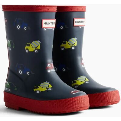 Boy's Hunter Kids First Construction Print Boot Rubber Boys's Hunter Navy/Military Red Wellington Boots - Size: UK 9 / eu 26 / us 10 Boy's Hunter Kids First Construction Print Boot Rubber Boys's Hunter Navy/Military Red Wellington Boots - Size: UK 9 / eu 26 / us 10
