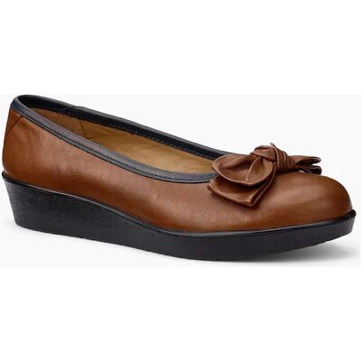 Hotter Women's Jade Womens Low Wedge Pumps - Brown - Size: 7 Hotter Women's Jade Womens Low Wedge Pumps - Brown - Size: 7