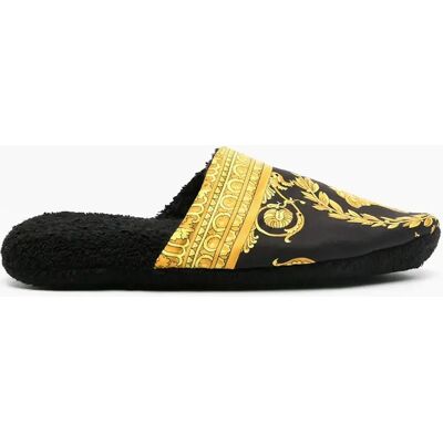 Versace Men's I Heart Baroque Bath Slippers Black - Size: 8/5/5.5/6/7/6.5/7.5/4/2.5/4.5/3.5/3 Versace Men's I Heart Baroque Bath Slippers Black - Size: 8/5/5.5/6/7/6.5/7.5/4/2.5/4.5/3.5/3