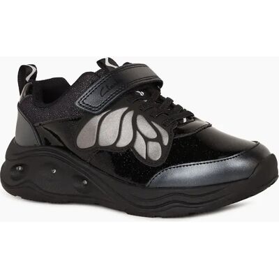 Clarks Girl's Gleam Fly K Girls Sports Trainers - Black - Size: 12/G (Wide) Clarks Girl's Gleam Fly K Girls Sports Trainers - Black - Size: 12/G (Wide)