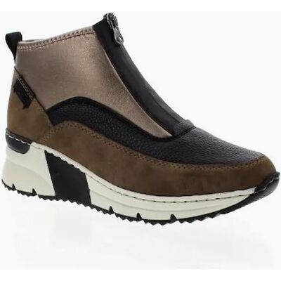 Women's Rieker Ladies Boots N6352-25 brown black - Size: 7 Women's Rieker Ladies Boots N6352-25 brown black - Size: 7