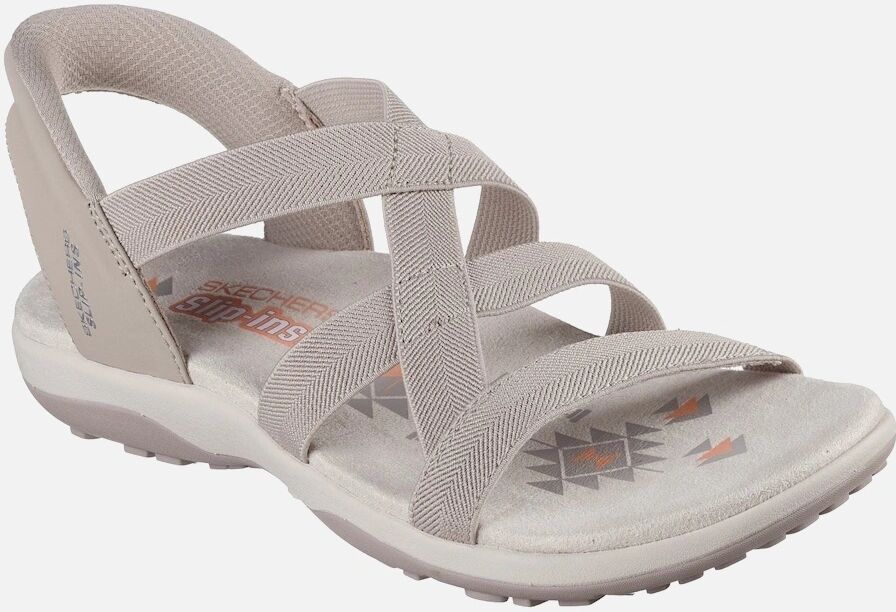 Women's Skechers Women's Reggae Slim Stretch Flex Sandal in Taupe - Brown - Size: 5