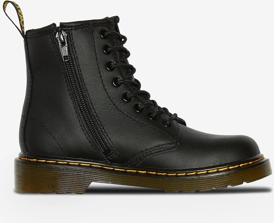 Girl's Dr Martens Kids 1460 Softy T Leather Lace Up Boots in Black - Size: EU 25 uk 7.5