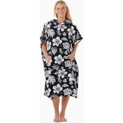 Ripcurl Rip Curl Womens Mixed Floral Print Storm Hooded Towel Poncho - Black/Multi - Size: ONE size Ripcurl Rip Curl Womens Mixed Floral Print Storm Hooded Towel Poncho - Black/Multi - Size: ONE size