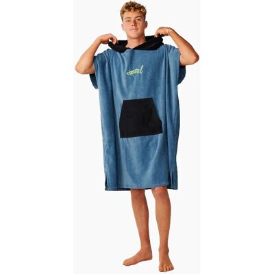 Ripcurl Rip Curl Mens Logo Hooded Towel Poncho - Blue - Size: ONE size Ripcurl Rip Curl Mens Logo Hooded Towel Poncho - Blue - Size: ONE size