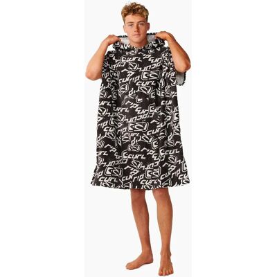 Ripcurl Rip Curl Mens Sessions Hooded Towel Poncho - Washed Black - Size: ONE size Ripcurl Rip Curl Mens Sessions Hooded Towel Poncho - Washed Black - Size: ONE size