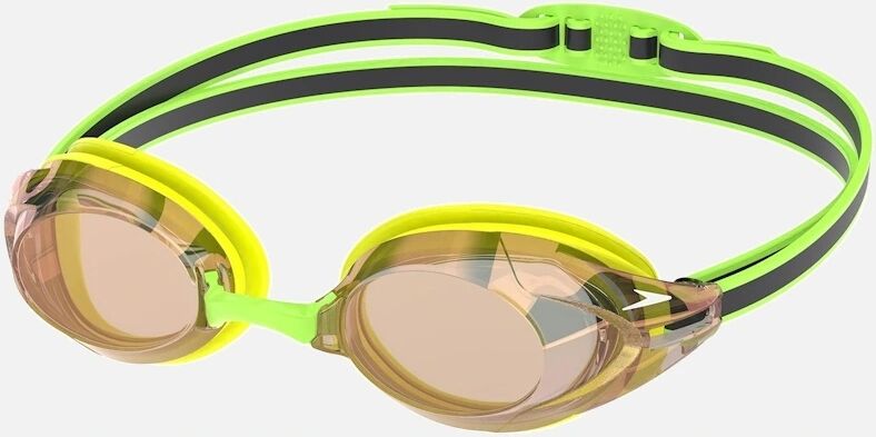Speedo Unisex Adult Vanquisher 3.0 Mirrored Swimming Goggles - Yellow - Size: ONE size
