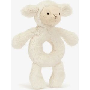 Jellycat Bashful Lamb Ring Rattle - Soft Baby Toy with Embroidered Face Jellycat Bashful Lamb Ring Rattle - Soft Baby Toy with Embroidered Face