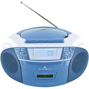 Schwaiger FM/CD/Cassette Boombox Portable CD Player, Blue