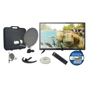 Ankaro Travel TV Camping Set EasyFind Sat Antenna With 24