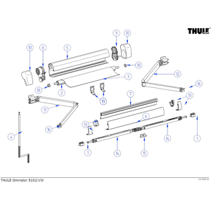 Thule LH+RH Lead Rail End Plate