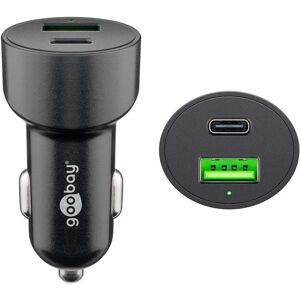 Goobay KFZ USB 2 Port 48W USB-C PD + QC3.0 Sw PL Dual-USB Car Quick Charger USB-C