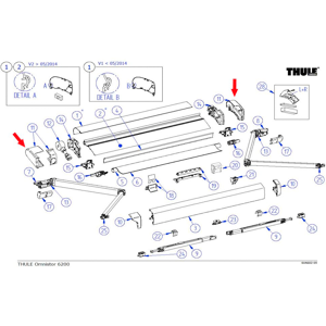 Thule End Caps For Awning Omnistor 6200