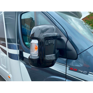 Milenco Falcon Mirror Covers For Fiat Ducato, Peugeot Boxer And Citroen Relay From 2007 With Long Arm Mirrors 2 Pieces Black