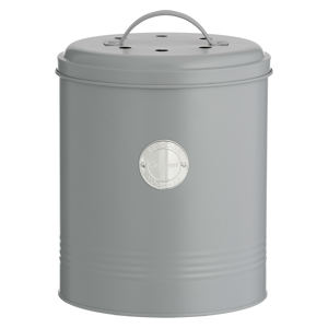 Typhoon Living Collection Compost Bin 2.5 Liters Pastel Gray