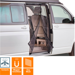 Mayr Planen Mosquito Net VanQuito VW T5 / T6 With Magnetic Zip Fastener Sliding Door Fine Mesh