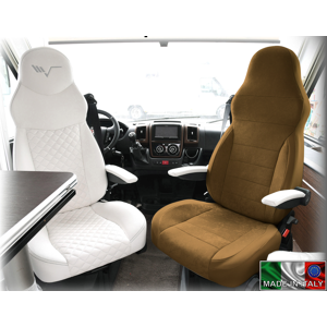 Ideatermica Venus D Seat Cover With Integrated Headrest And Belts 2 Pieces Beige