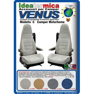 Ideatermica Venus C Seat Cover With Integrated Headrest And Straps 2 Pieces Ivory