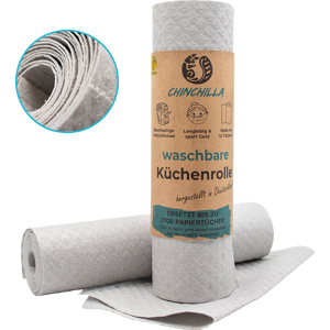 Chinchilla Washable Kitchen Roll Wood Cellulose And Cotton Grey