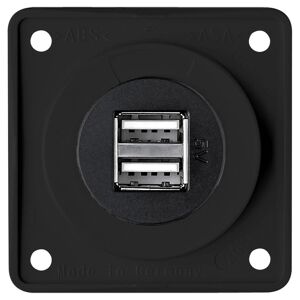 Berker Integro Flow And Pure Double USB Socket Outlet 12 V Anthracite