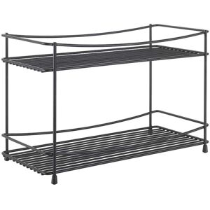 Metaltex Oregano-2 LAVA Spice Rack With 2 Shelves Black