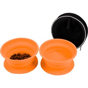 Disc-O-Bed Dog-Bowl Foldable Silicone Food Bowl Set 2 Pieces