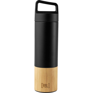 Rebel Outdoor Thermos Flask With Tea Strainer 530 Ml Bamboo Black