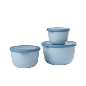 Mepal Cirqula Multi Bowl Set Round 3 Pieces 500 / 1000 / 2000 Ml Nordic Blue