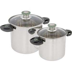 Bo-Camp Elegance Compact Stainless Steel Cooking Pot Set 2 Pcs.