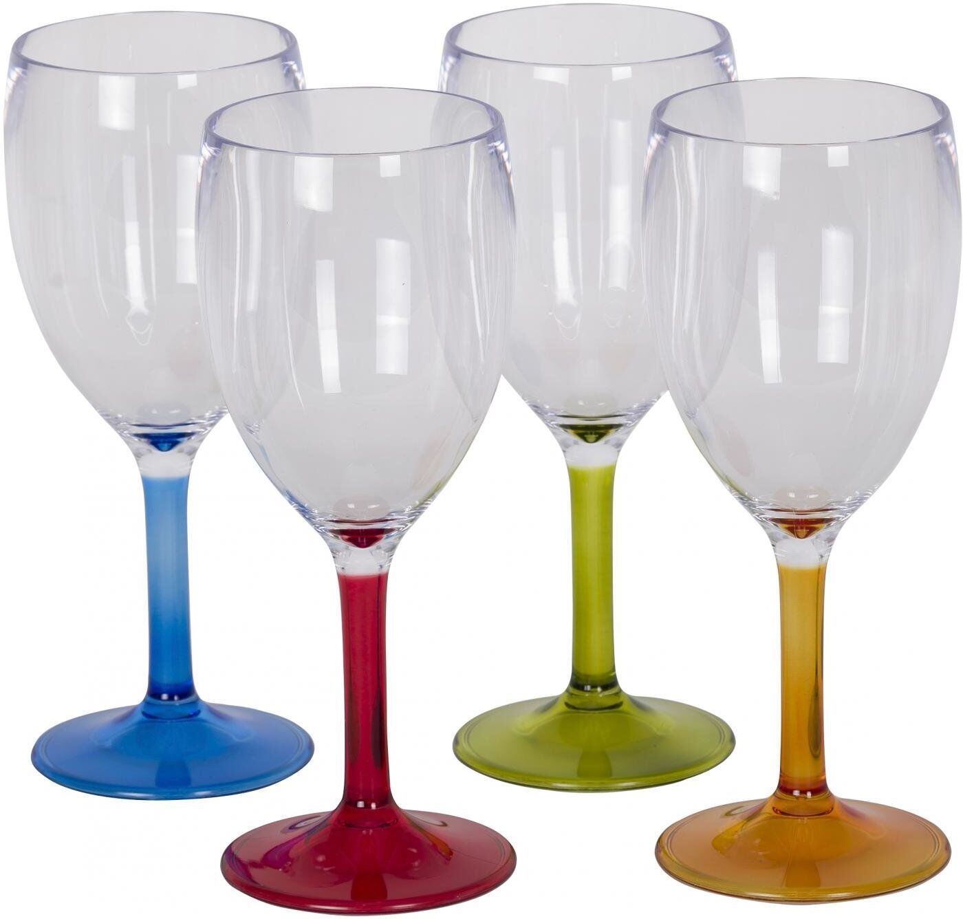 Flamefield Wine Glasses Set Of 4 Colourful 290 Ml