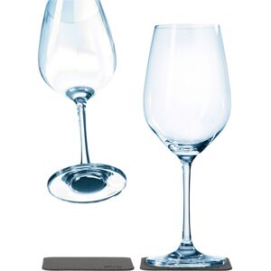 Silwy® Magnetic Crystal Glasses Wine With Coaster Set Of 2 (250 Ml)