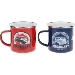 VW Collection VW T1 Bulli Enamel Cups Set 2 Pieces 350 Ml