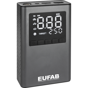 Eufab Battery Operated Mini Compressor With Integrated Powerbank 800 MAh