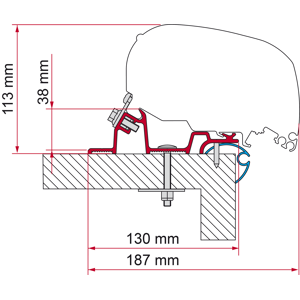 Fiamma Awning Adapter Kit Caravan Standard Roof Mounting