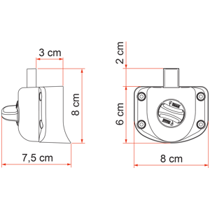 Fiamma Safe Door Guardian Interior Security Block For Fiat Ducato Between 2006 And 2009