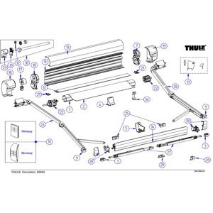 Thule End Cap, Right Aluminium