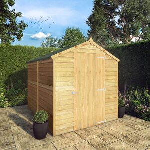 8 x 6 Mercia Overlap Windowless Shed - Single Door