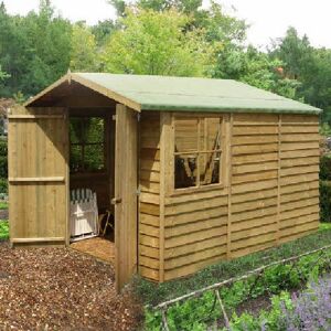 10 x 7 Shire Overlap Apex Garden Shed with Double Doors
