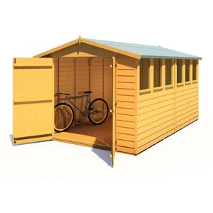 12 x 8 Shire Overlap Apex Garden Shed with Double Doors