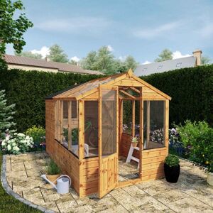 10 x 6 Mercia Greenhouse and Shed Combo