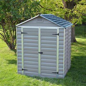 Palram Sheds 6 x 5 Palram - Canopia Skylight Plastic Apex Shed - Grey