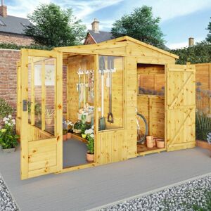 8 x 8 Mercia Premium Greenhouse and Shed Combi