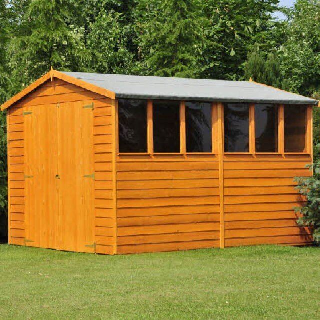 10 x 6 Shire Overlap Apex Shed with Double Doors